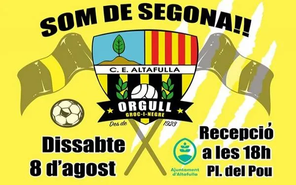 L’Altafulla celebrarà l’ascens a Segona Catalana aquest dissabte 8 d’agost amb una rebuda institucional i una rua pel poble