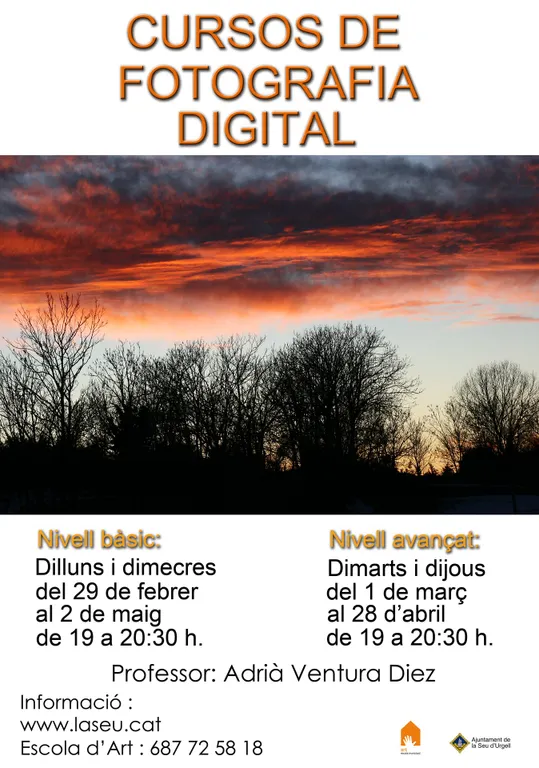 Nous cursos de fotografia digital a l'Escola Municipal d'Art de la Seu