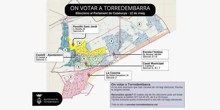 Canvis en els col·legis electorals pel 12M