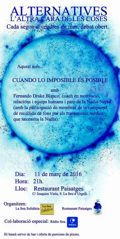 La Seu Solidària proposa una xerrada sobre les malalties minoritàries