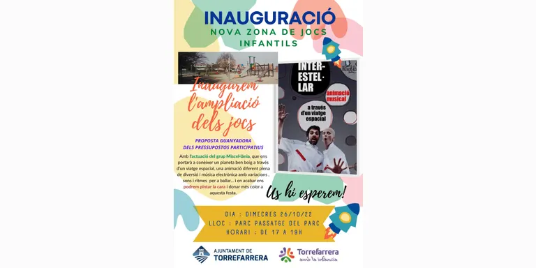 Inauguració nova zona de jocs infantils a Torrefarrera