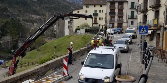 Pas alternatiu al nucli urbà de Gerri de la Sal per les obres d'ampliació de l'N-260