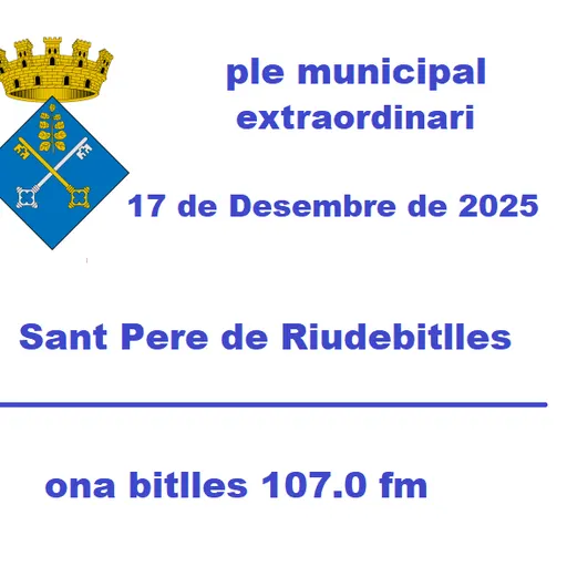 Ple Municipal Extraordinari del 17 de Desembre de 2025