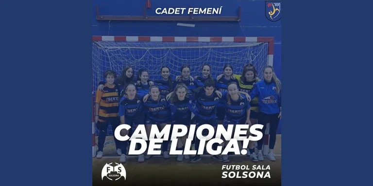 El cadet femení del Futbol Sala Solsona guanya la lliga regular