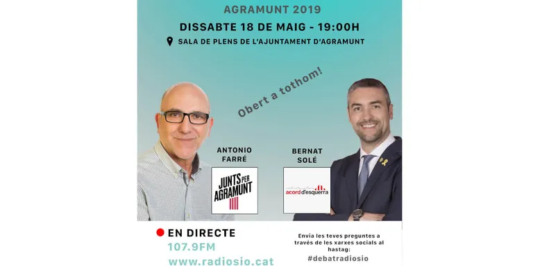 Ràdio Sió organitza el debat electoral amb els dos caps de llista per les eleccions municipals