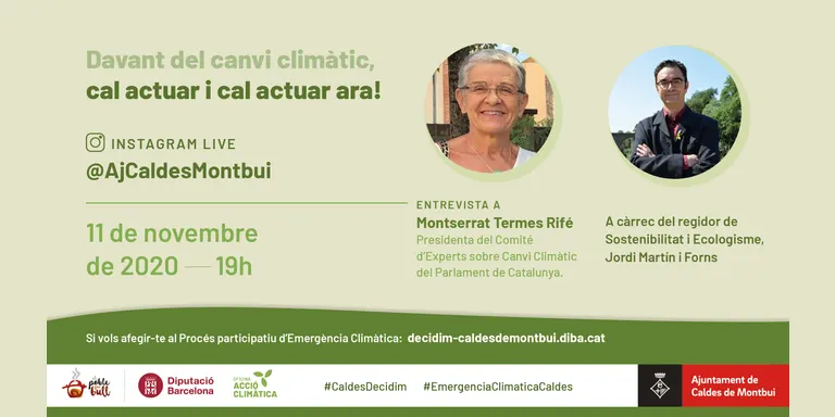 El regidor de sostenibilitat entrevista a la presidenta del Comitè d’Experts sobre el Canvi Climàtic