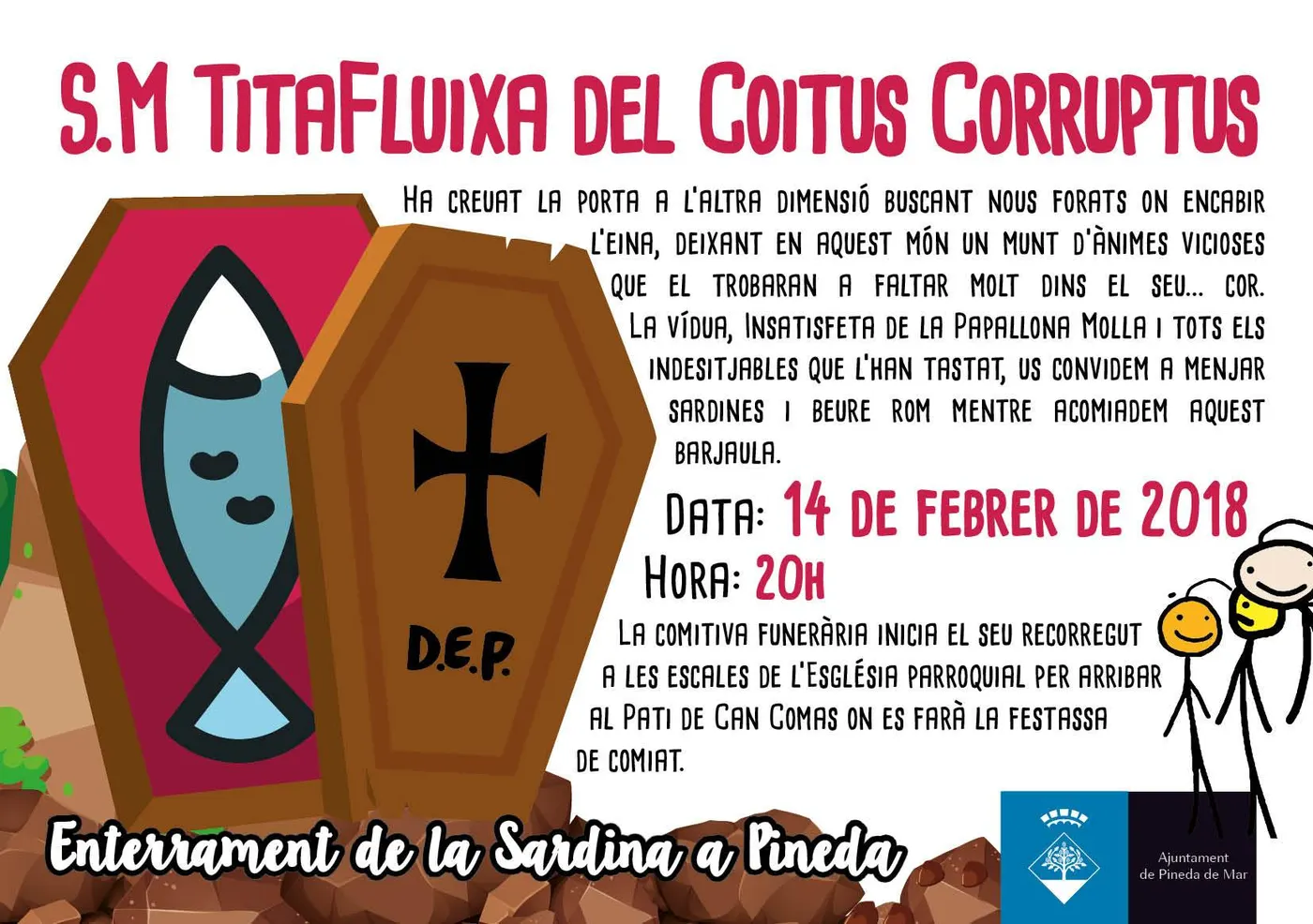 Dimecres de Cendra amb l'Enterrament de la Sardina a PIneda