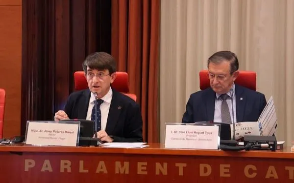 El rector de la URV Josep Pallarès defensa al Parlament el paper de la institució com a motor de coneixement al territori