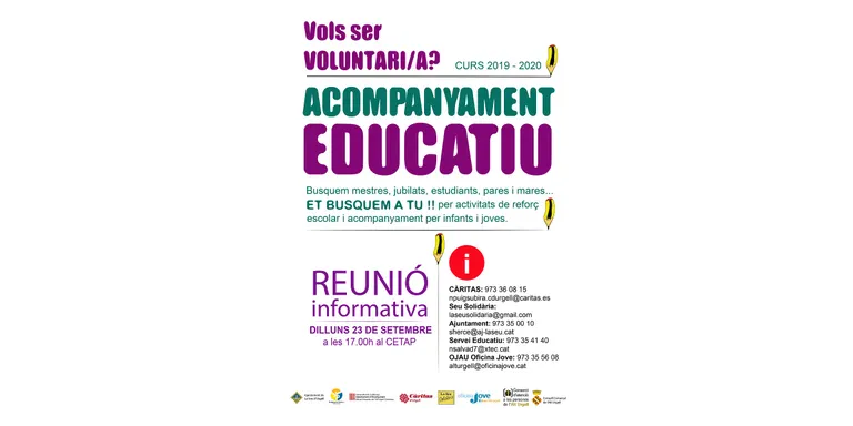 Reunió informativa sobre el projecte d’acompanyament educatiu per al nou curs escolar
