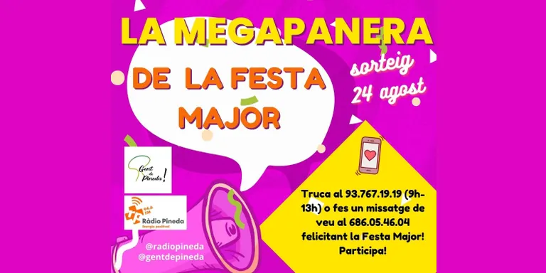 Ràdio Pineda i Gent de Pineda sorteja la 'Megapanera de la Festa Major' valorada en 1600 euros
