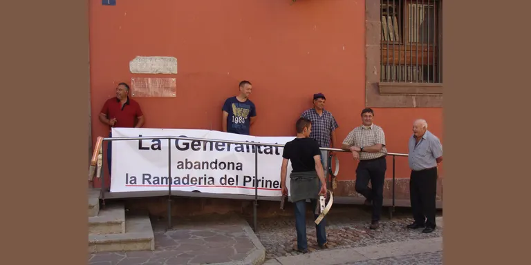 Els ramaders de muntanya protesten a la Seu per les retallades al Programa de Desenvolupament Rural