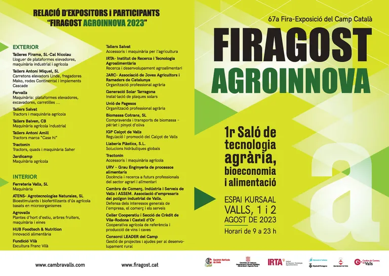 El sector agrari i alimentari tindrà el seu espai a la Firagost amb l’Agroinnova