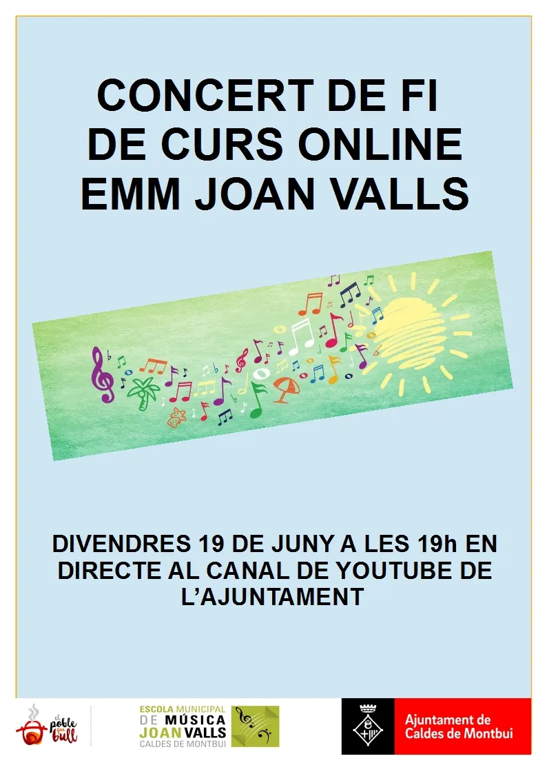 L'Escola de Música Joan Valls oferirà un concert de final de curs diferent