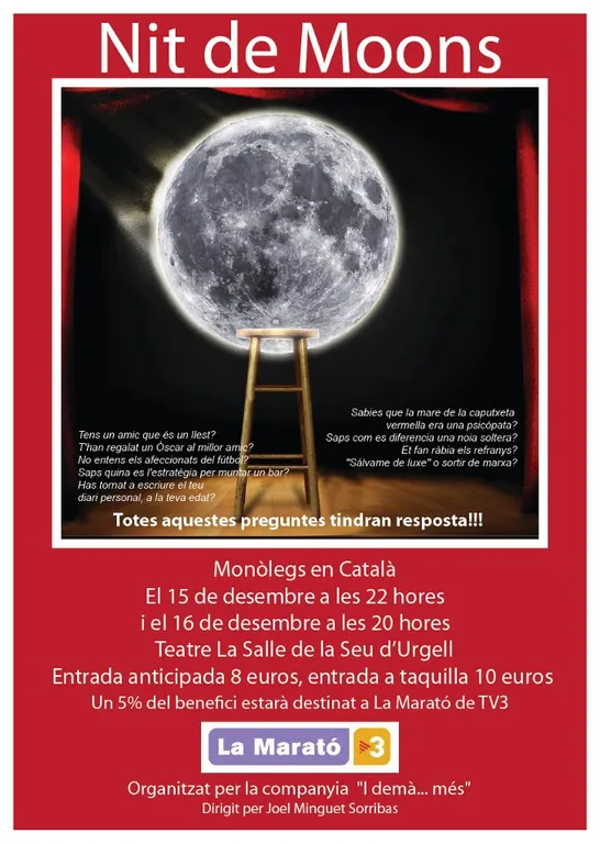 La companyia de teatre 'I demà, més' actua en motiu de La Marató