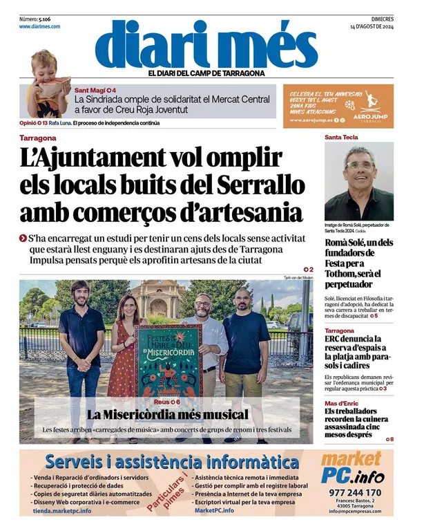 Cop d'ull als diaris d'aquest dimecres 14 d'agost
