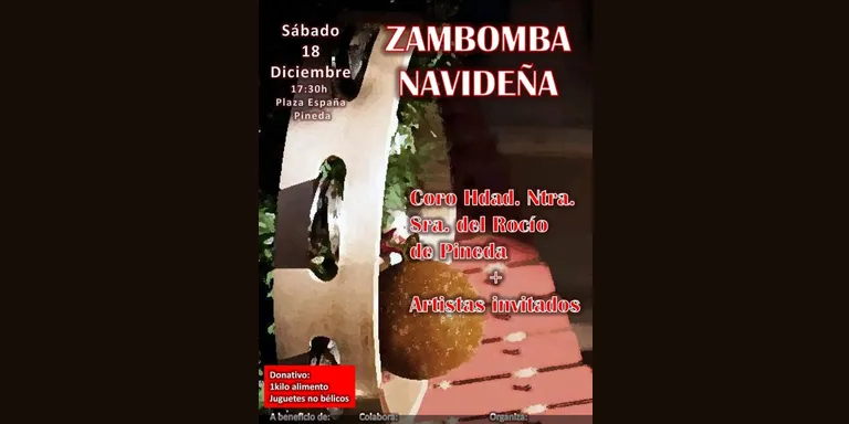 Recollida d'aliments i joguines a la Zambombá Nadalenca de la Hermandad del Rocio