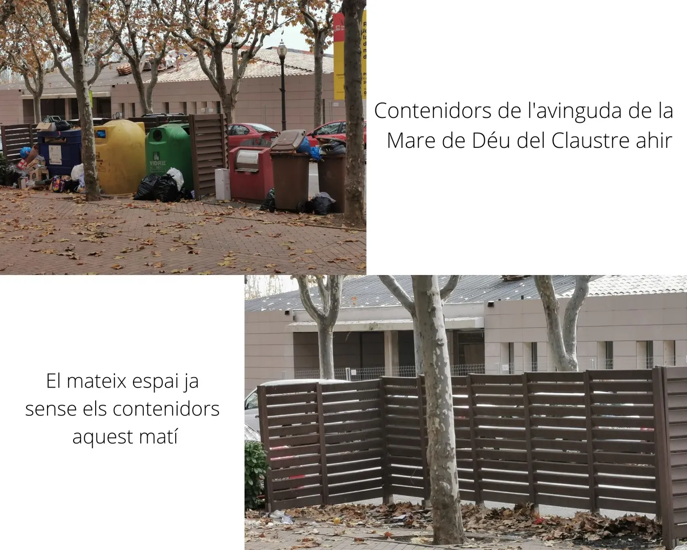 Solsona dona la benvinguda al porta a porta inundant els contenidors de deixalles