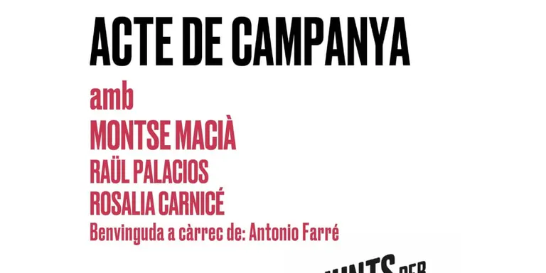 Junts per Catalunya organitza el seu acte de campanya a Agramunt