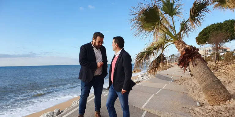 Compromís de la Generalitat amb Pineda per pal·liar els efectes del temporal