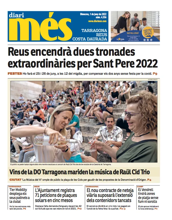 T'expliquem les portades dels diaris del territori d'aquest 1 de juny