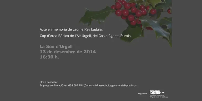 Els Agents Rurals homenatgen Jaume Rey