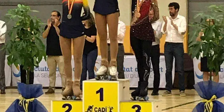 La patinadora Marina Luna, de l'Associació de Patinatge Artístic Alt Maresme, sotscampiona d'Espanya