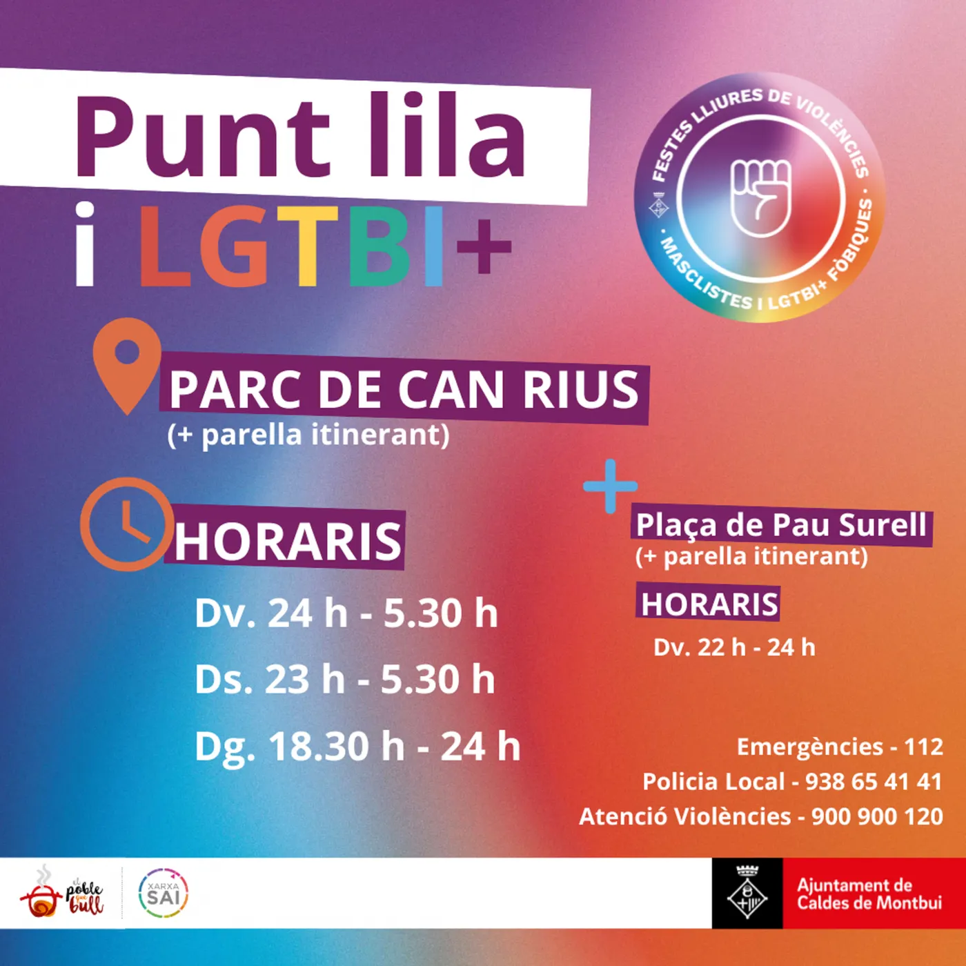 El Punt Lila amplia la presència durant la festa major i s’instal·larà al parc de Can Rius i, per primer cop, a la plaça Pau Surell