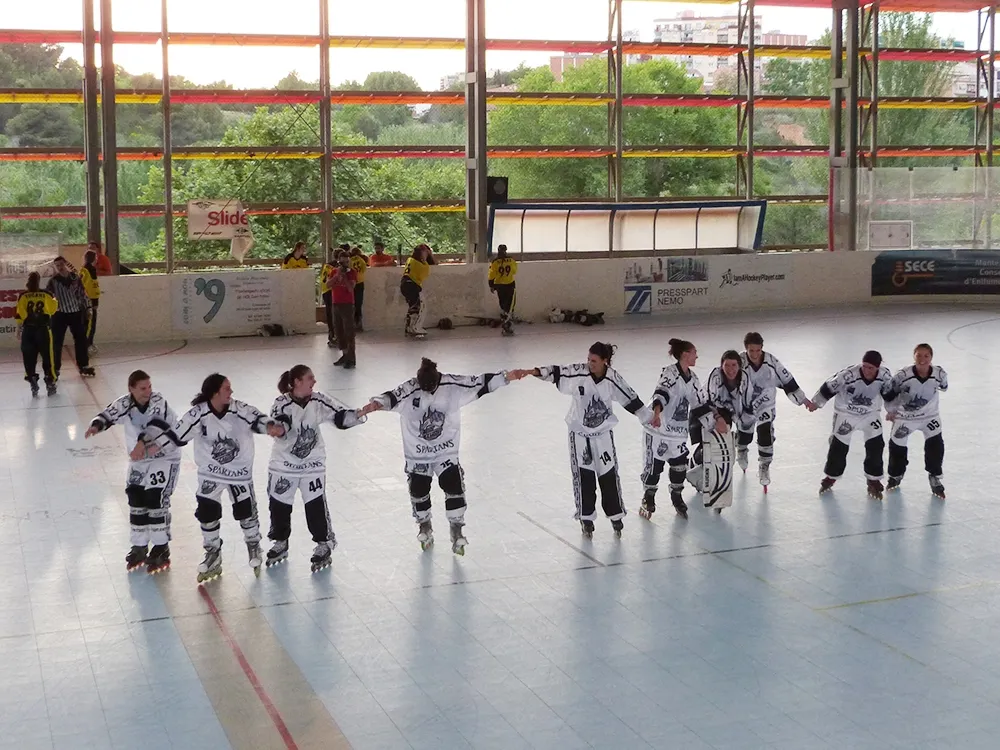 Les noies del Cent Patins van celebrar la primera lliga el 10 de maig del 2014 / Arxiu