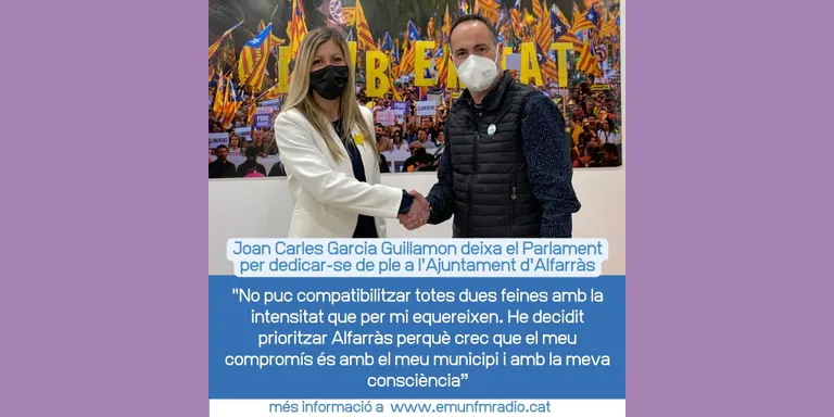 Joan Carles Garcia Guillamon deixa l'acta de Diputat al Parlament de Catalunya: Alfarràs és la meva prioritat.