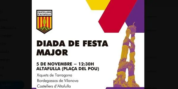 Els Castellers d'Altafulla, a per totes en la Diada de Sant Martí