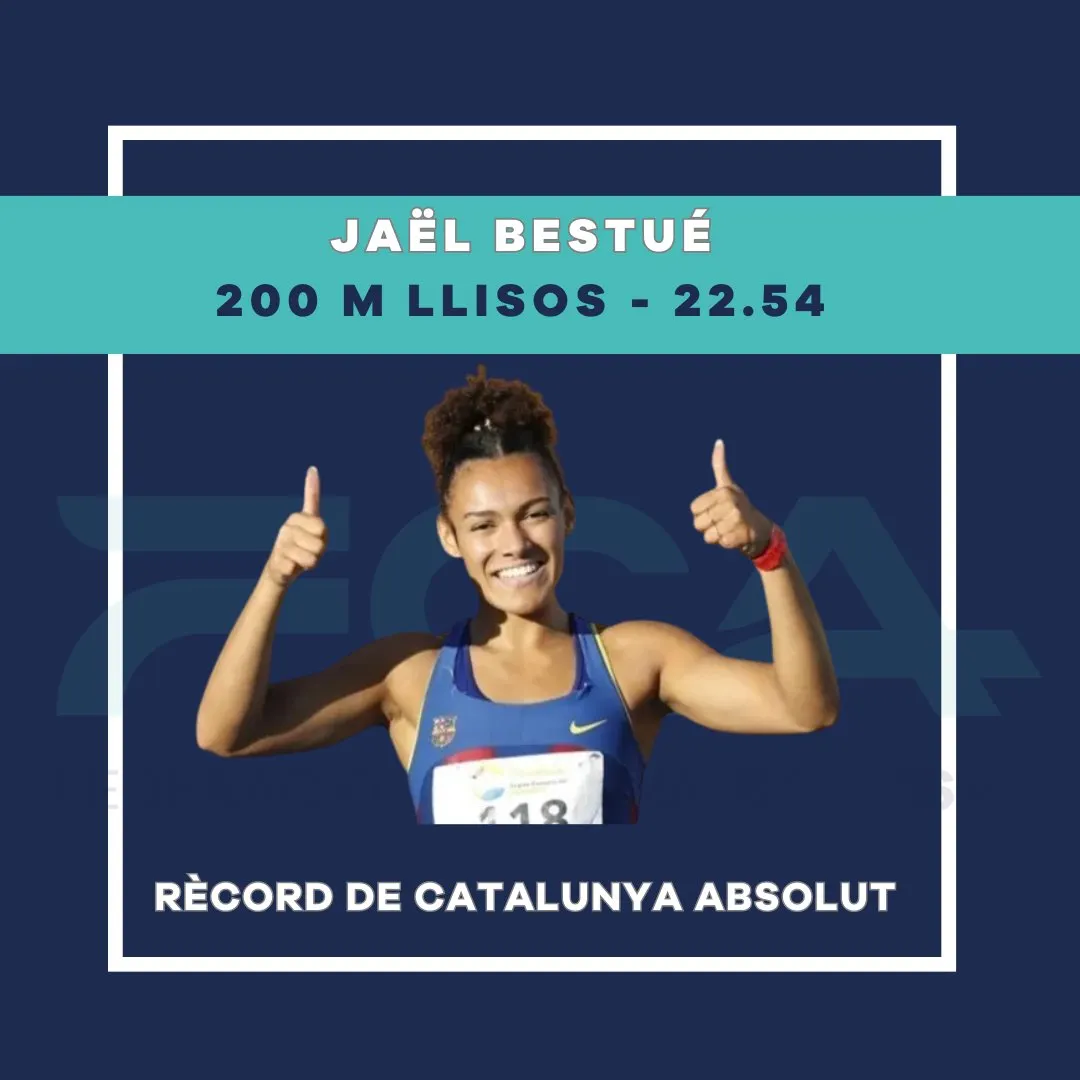 Jaël Bestué fa història fent la millor marca històrica d'una catalana als 200m