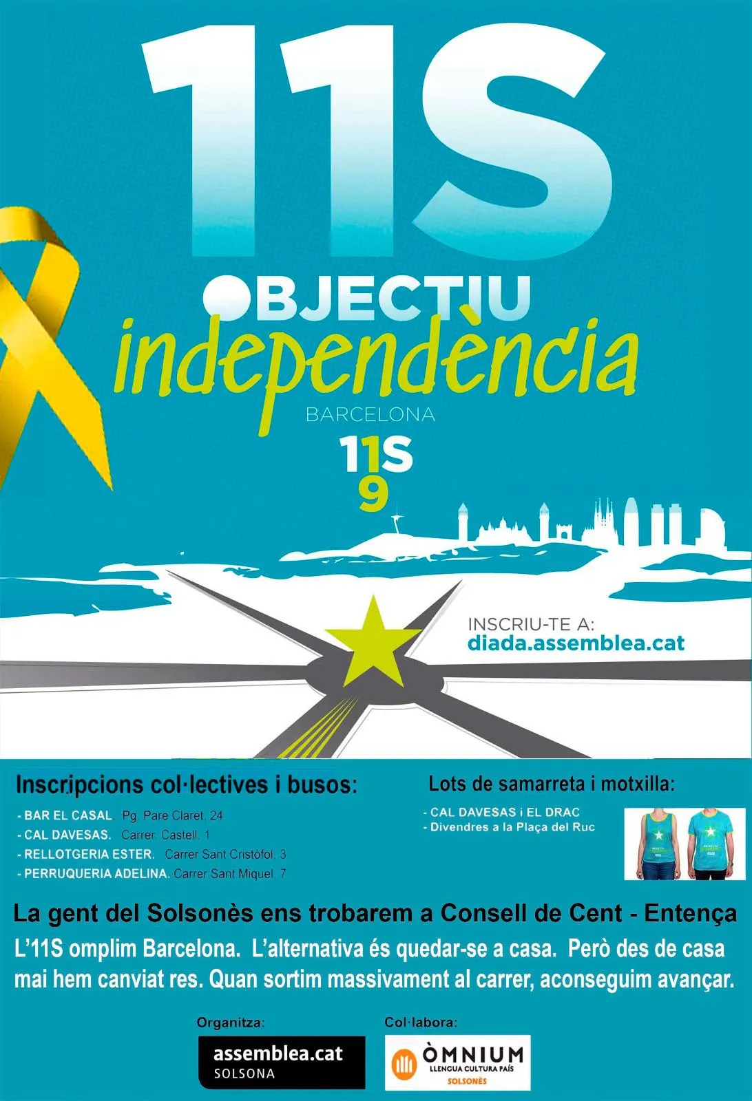 Obertes les inscripcions pels autocars de la manifestació de la Diada