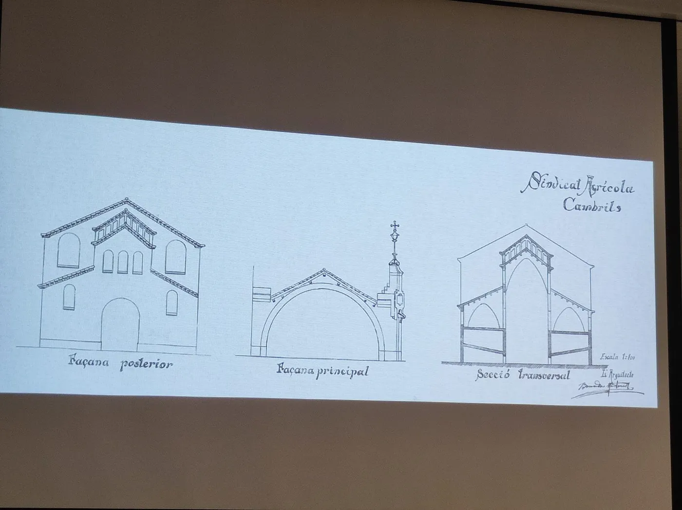 Cambrils recupera els plànols del Celler de Cambrils, obra de Bernardí Martorell i Antoni Pujol Sevil