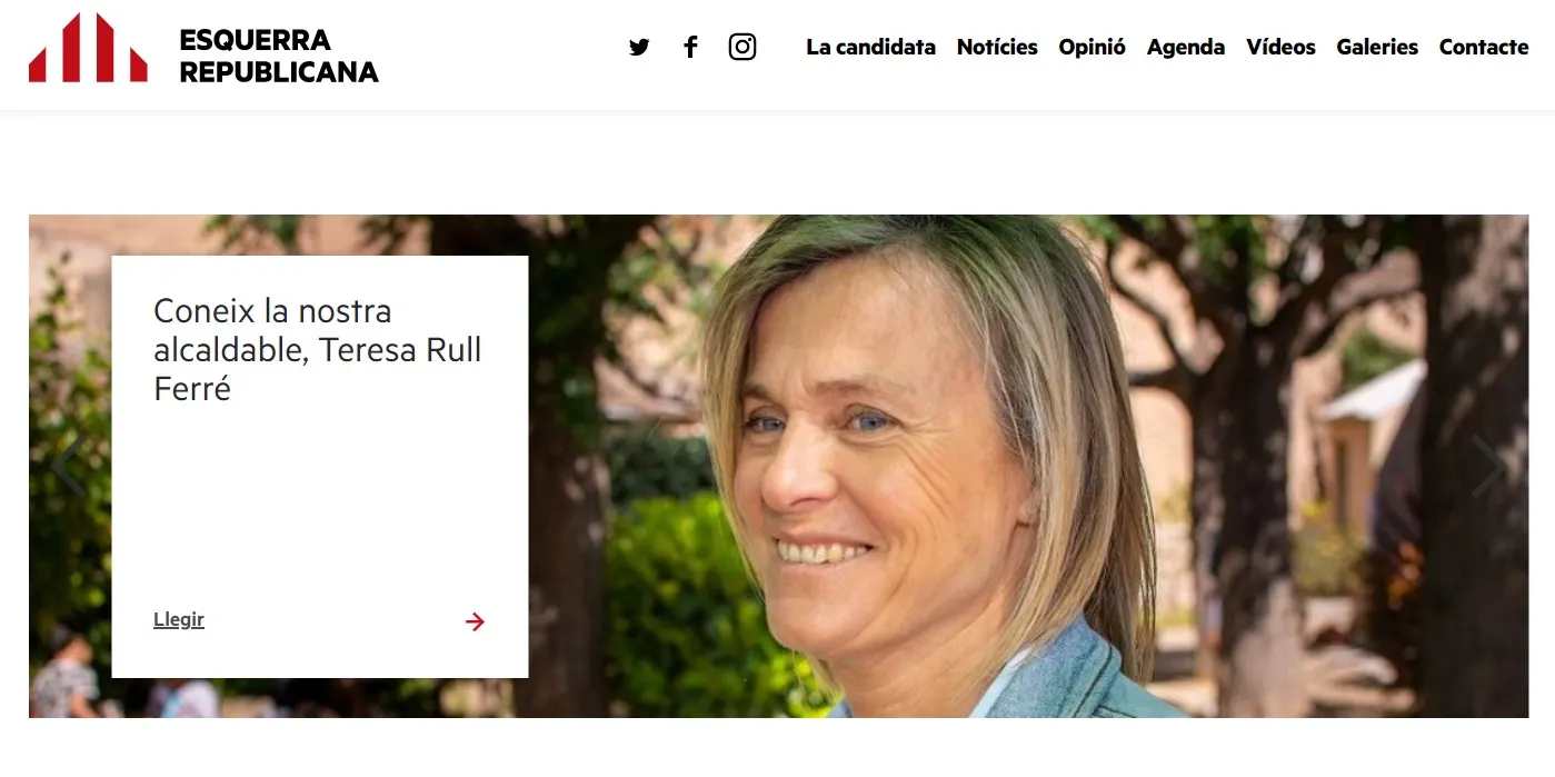 La cap de llista d’ERC Valls, Teresa Rull, estrena pàgina web