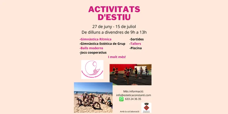 El Club Gimnàstica Estètica i Rítmica Constantí organitza tres setmanes d’activitats lúdic-esportives a l'estiu