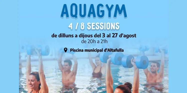La bona acollida de les sessions d’Aquagym a Altafulla convida l’Ajuntament a programar noves sessions per a l’agost
