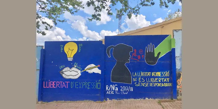 Solsona convida les entitats a pintar grafits al mur del camp de futbol