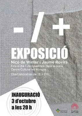 Nico de Winter i Jaume Rovira, autors de la nova exposició del 2n cicle d'Art Contemporani