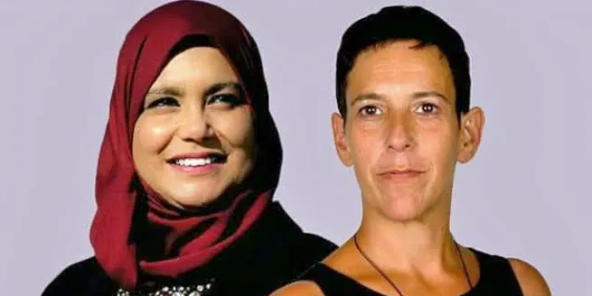 Mònica Palacín i Najat Driouech a l'acte d'ERC amb motiu del Dia Internacional de la Dona