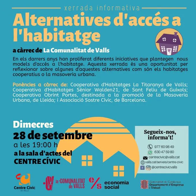La Comunalitat de Valls organitza una taula rodona d’accés a l’habitatge