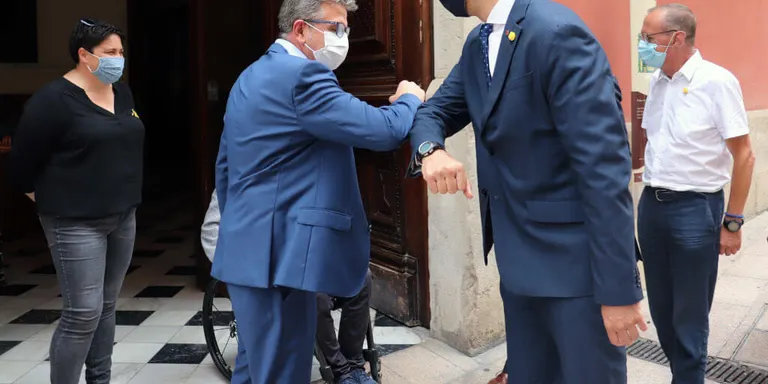 El conseller d'Acció Exterior, Bernat Solé, visita la Diputació de Lleida