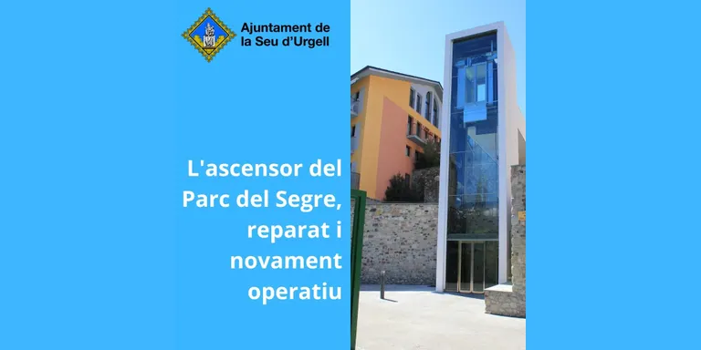 Reobert l'ascensor que connecta el Parc del Segre i el centre de la Seu d'Urgell