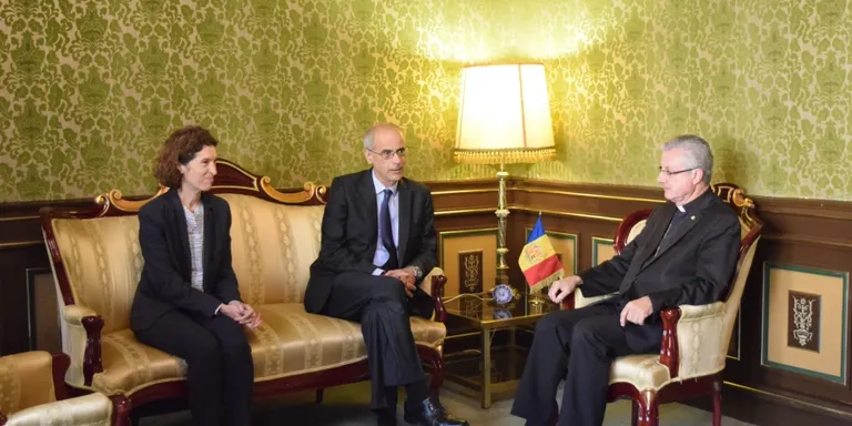 Reunió entre Antoni Martí i Joan-Enric Vives al Palau Episcopal