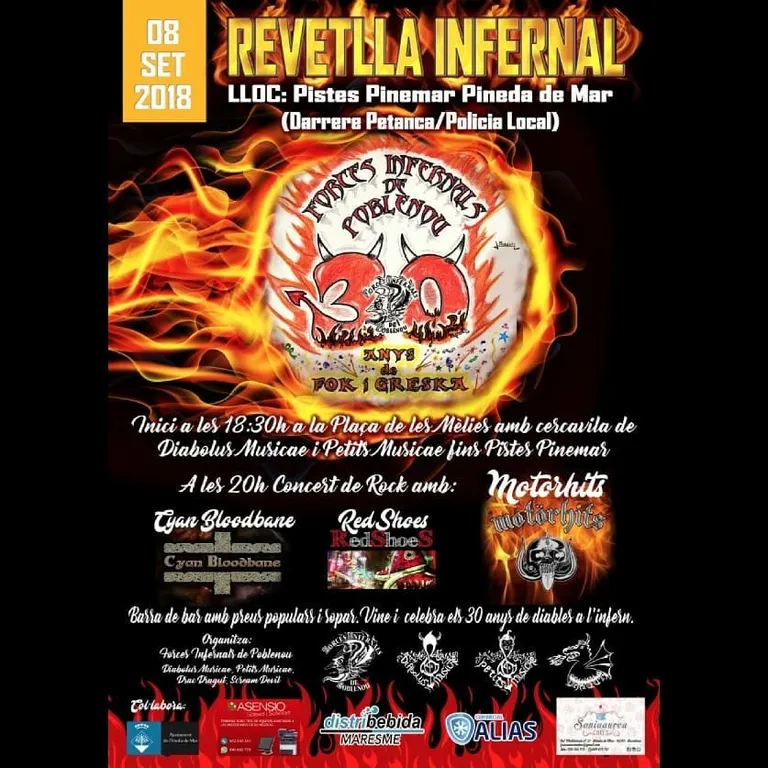 La 'Revetlla Infernal' celebrarà els 30 anys de les Forces Infernals de Poblenou