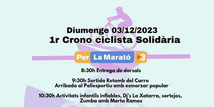 L’Ajuntament de la Pobla de Montornès i TGN Women organitzen la 1a Cronociclista Solidària