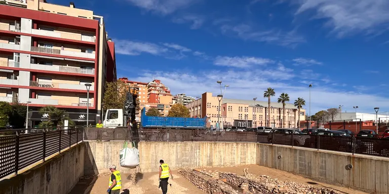 Tram final de les obres de recuperació de les termes de la Vil·la Romana del Vilar