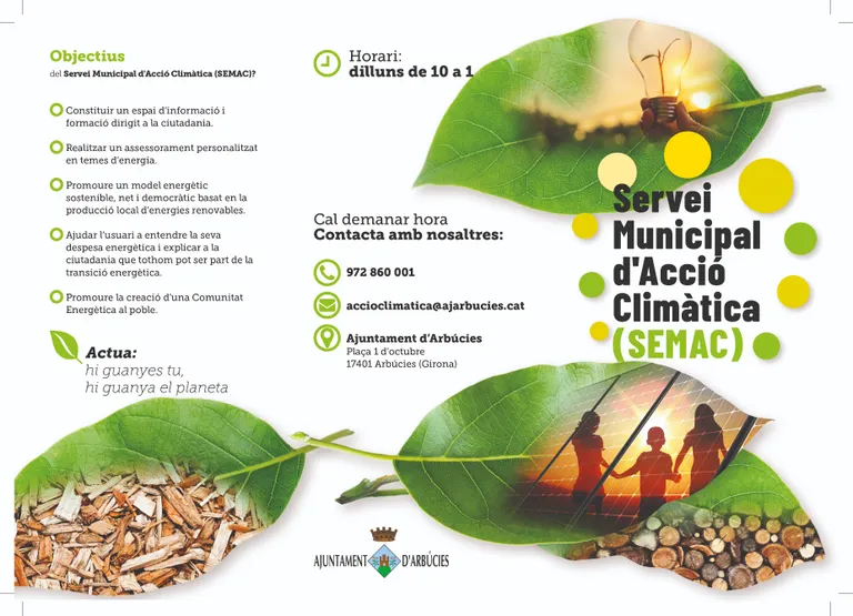 Arbúcies posa en funcionament el Servei Municipal d'Acció Climàtica (SEMAC)
