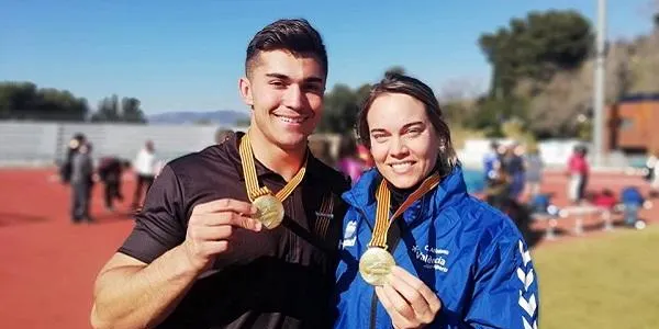 Aaron Solà i Berta Castells guanyen l'or al Campionat de Catalunya de llançaments llargs d'hivern