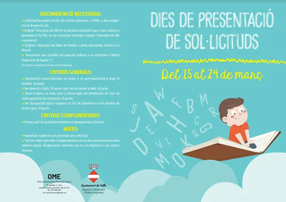 S’obre la preinscripció escolar per al curs 2021-2022 de forma telemàtica