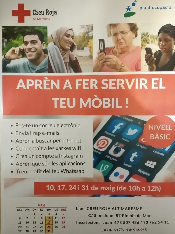 Curs per aprendre a fer el servir el mòbil